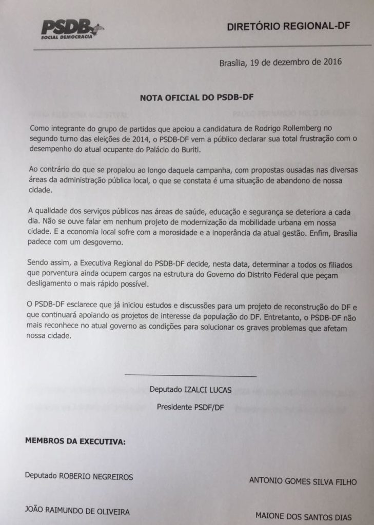 Carta do PSDB