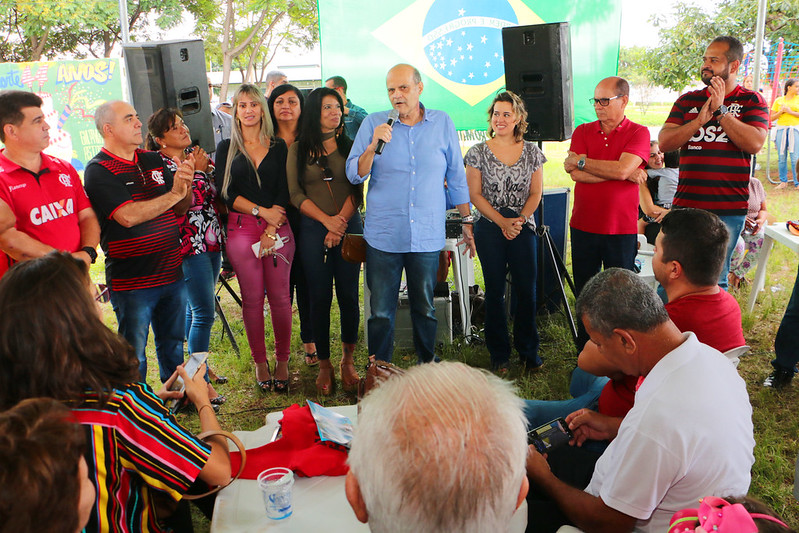 Governador em exercício Paco Britto, no aniversário de 44 anos do Setor M Norte de Taguatinga. Foto: Vinicius de Melo/Agência Brasília